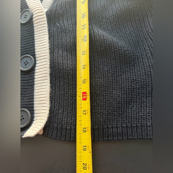 525 America Black & Cream Cropped Cardigan Sweater Size Small - Picture 9 of 16